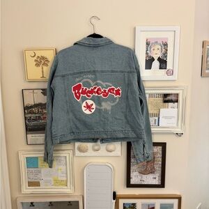 NWT Ohio State Denim Jacket with Red Patch Size Large